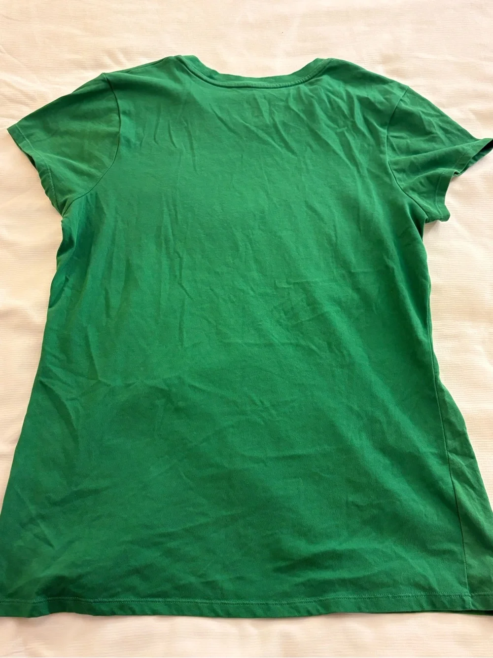 Women’s Vintage Nike Dri-FIT Fitted Green Short Sleeve Tee Embroidered Logo XL